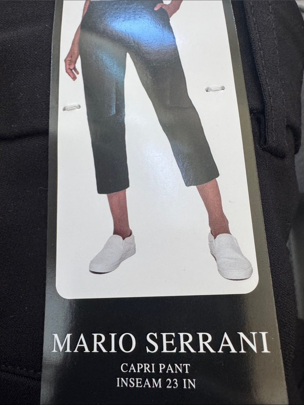Mario Serrani Black Capri Chino Pants